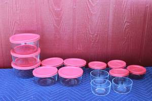 lot 401 image: TOTAL OF 14 GLASS PYREX BOWLS, 1QT, 2CUPS,1CUP  SEE PICS