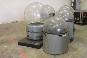 lot 205 image: LOT OF&nbsp HIGH ENDS SYSTEM INC ECODOME LIGHT HOUSING USED TO HOUSE MOVING SPOTLIGHTSNO BLOWERS FOR PARTS ONLY SEE PICS&nbsp&nbsp