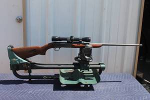 lot 28 image: REMINGTON .22 LONG RIFLE THE SPEEDMASTER MODEL 241 ,SN 110885 LONG  RIMFIRE RIFLE WITH SIMMONS 3-9X32 DEERFIELD SCOPE