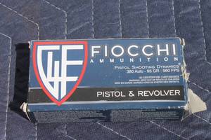 lot 47 image: FIOCCHI PISTOL & REVOLVER 380 AUTO -95 GRAIN 50 CENTERFIRE AMMUNITION