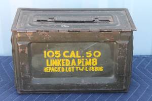 lot 88 image: U.S MILITARY WWII  .50 CALIBER AMMUNITION BOX