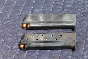 lot 112 image: TOTAL OF 2 FIREARM MAGAZINES WITH FULL CLIP OF   .38 CAL AMMUNITION  SEE PICS  CAN BE USE WITH # 25