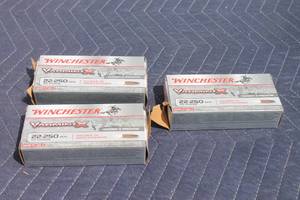 lot 118 image: TOTAL OF 3 WINCHESTER VARMINT X 22-250 REM AMMUNITION