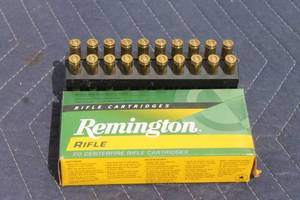 lot 125 image: REMINGTON RIFLE .223 AMMO 55GR 20 CENTERFIRE CARTRIDGE