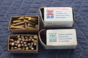 lot 149 image: TOTAL OF 2 WESTERN SUPER X .22 MAG 40 GRAIN FULL METALHOLLOW POINT AMMUNITION CARTRIDGES  SEE PICS