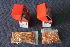 lot 152 image: TOTAL OF 2 OPEN BOXES  OF HORNANDY 30 CAL .308 140 GRAIN AMMUNITION CARTRIDGES  SEE PICS