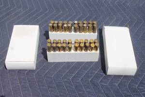 lot 120 image: TOTAL OF 2 BOXES ASSORTED BRAND 22-250 REM CARTRIDGE AMMUNITION  SEE PICS