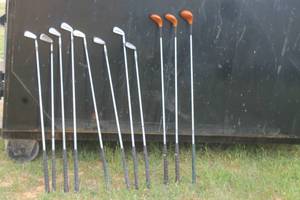 lot 123 image: TOTAL OF 11 WILSON GOLF CLUBS&nbsp