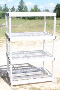 lot 149 image: 4-TIER PLASTIC SHELVING UNIT , 36 W X 24 D&nbsp X 56 H&nbsp