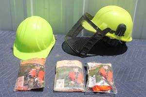 lot 168 image: SAFETY EQUIPMENT LOT , FORESTER AMERICANHARD HATS HELMETS &nbsp GAME WINNER SAFETY VESTS  SEE PICS&nbsp