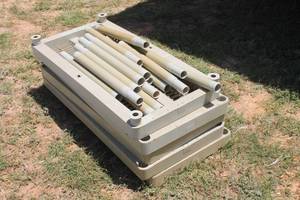 lot 212 image: 5-TIER PLASTIC SHELVING UNIT&nbsp