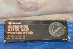 lot 144 image: SAKER ALUMINUM MITER SAW PROTECTOR IN ORIGINAL BOX&nbsp