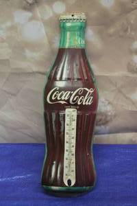 lot 151 image: VINTAGE DONASCO COCA-COLA&nbsp 16 12 METAL BOTTLE THERMOMETER WALL SIGN  SEE PICS&nbsp