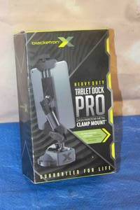 lot 180 image: BRACKETRON HEAVY DUTY TABLET DOCK PRO DASH WINDOW METAL CLAMP MOUNT IN ORIGINAL BOX&nbsp