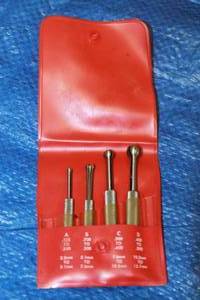 lot 184 image: LS STARRETT 4-PC&nbsp SMALL HOLE GAUGE SET IN ORIGINAL CASE ,No.S829E&nbsp