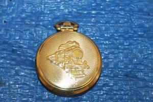 lot 193 image: VINTAGE GOLD TONE KRONOTRON LIFETIME MAINSTREAM RAILROAD ELECTRA SWISS POCKET WATCH&nbsp