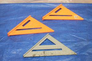 lot 198 image: TOTAL OF 3 CARPENTRY 8&nbsp ANGLE FRAMING&nbsp SQUARE MEASURING TOOLS&nbsp , JOHNSON &amp ACE&nbsp