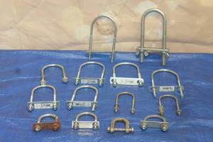 lot 217 image: TOTAL OF 14 ASSORTED SIZE U-BOLTS&nbsp
