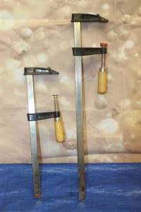 lot 244 image: TOTAL OF 2 WOODWORKING  METALWORKING&nbsp F-CLAMPS , 12 &amp 18&nbsp