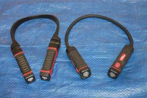 lot 255 image: TOTAL OF 2 HYPER TOUGH &amp EZRED PORTABLE HANDFREE FLEX WORK LIGHTS&nbsp