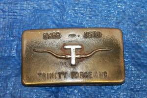 lot 309 image: VINTAGE TRINITY FORGE INC 1955-1975 HANDFORGED BELT BUCKLE ,4&nbsp