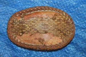 lot 313 image: VINTAGE LEATHER SNAKE SKIN WEATERN BELT BUCKLE , 4 12&nbsp