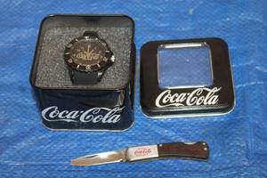 lot 346 image: COCA COLA WATCH WITH COCA COLA POCKET KNIFE B404&nbsp