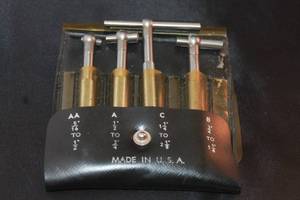 lot 35 image: GENERAL 4PC TELESCOPING GAGE SET IN STORAGE CASE&nbsp