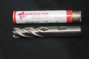 lot 36 image: BRUBAKER TOOL 80228 HSS 4FLTS END MILL&nbsp 12 DIA X 12 SHANK , GC16-2&nbsp IN CASE&nbsp