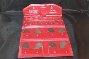 lot 38 image: STARRETT S167C STAINLESS STEEL 24PC RADIUS GAGE SET IN STORAGE CASE  SEE PICS&nbsp