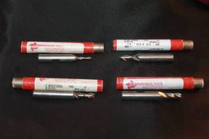 lot 137 image: TOTAL OF 4 BRUBAKER HSS END MILLS  SEE PICS&nbsp