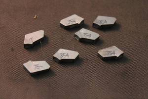 lot 186 image: TOTAL OF&nbsp 7 INDEXABLE CARBIDE MILLING INSERTS , 354&nbsp