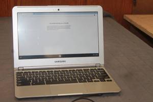 lot 65 image: SAMSUNG CHROME NOTEBOOK , XE303C12  PASSWORD PROTECTED&nbsp