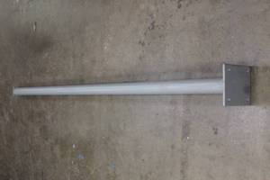 lot 94 image: TOTAL OF 3 INDUSTRIAL TALL&nbsp POLES WITH SQUARE BASE  SEE PICS&nbsp
