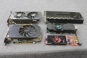 lot 109 image: TOTAL OF 5 VARIOUS BRAND GRAPHIC PROCESSING UNITS  SEE PICS&nbsp&nbsp
