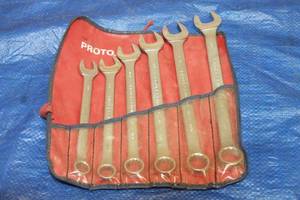 lot 133 image: PROTO 6PC ANTI SLIP COMBINATION WRENCH SET