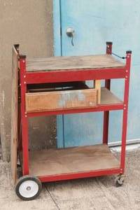 lot 146 image: 3 TIER WELDING CART WITH DRAWER AND LOCKING CASTERS