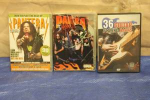 lot 174 image: 3 GUITAR PLAYING DVDS PANTERA 36 GUITAR PLAYING HACKS
