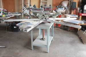 lot 198 image: ANTEC LEGEND SCREEN PRINTING PRESS 6 COLOR 6 STATIONS