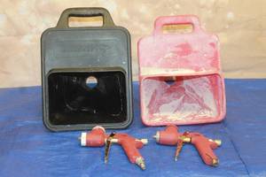 lot 205 image: 2 PNEUMATIC SPRAYERS WITH HOPPERS HUSKY AND WAL-BOARD