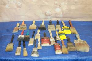 lot 206 image: LOT OF 25 ASSORTED BRANDSIZE PAINT BRUSHES&nbsp