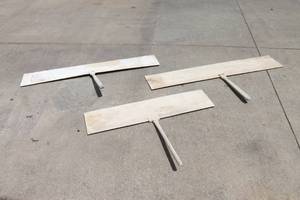 lot 217 image: 3 LARGE DRYWALL SCRAPPERS 36 TO 48