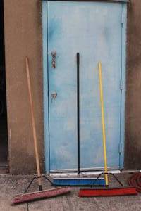 lot 225 image: 3 WAREHOUSE PUSH BROOMS