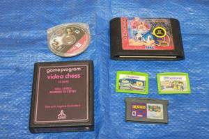 lot 251 image: TOTAL OF 6 ASSORTED VIDEO GAME CARTRIDGES, ATARI, SEGA,PSP,LEAP FROG ,GAMEBOY&nbsp