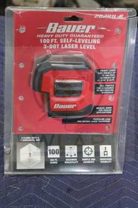 lot 107 image: BAUER HEAVY DUTY 100FT SELF LEVELING 3-DOT LASER LEVEL 20201L-B&nbsp