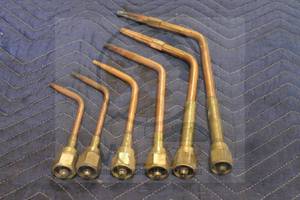 lot 178 image: 6 VICTOR MODEL WELD NOZZLES 10-T1, 8T-1, 5-W,3-W,2-W AND 1-W