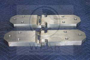 lot 201 image: 2 HEAVY DUTY CAM-RISE SOLID STAINLESS STEEL HINGES 20LB EACH 17 LONG&nbsp