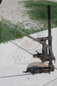 lot 215 image: VINTAGE BENCH DRILL PRESS DRILL STAND