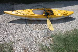 lot 235 image: PELICAN RAMX YELLOW CANOE