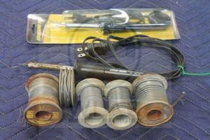 lot 251 image: 2 SOLDERING GUNS WITH SOLDERING WIRE